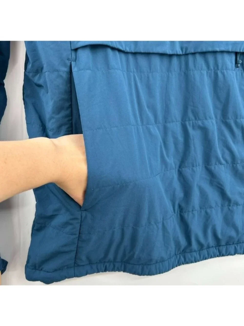 The North Face Mountain Sweatshirt 3.0 Anorak Jacket Men's Medium Blue Quilted